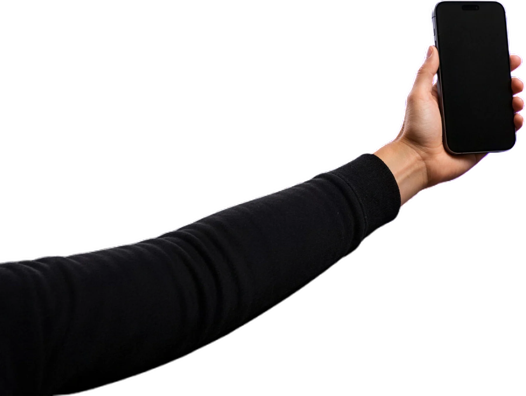 Mano sosteniendo un iPhone que se acerca a una tarjeta NFC Altoque